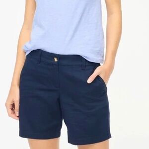 JCrew Factory 7" chino shorts, NWT, navy, size 0
